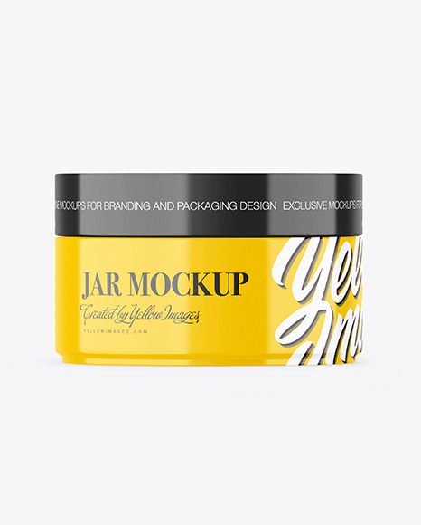 Glossy Cosmetic Jar Mockup