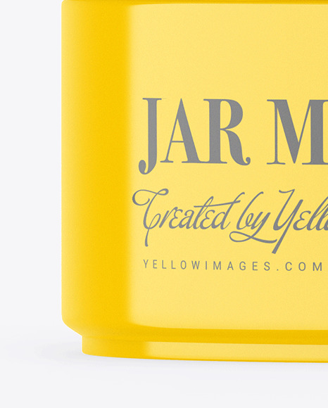 Glossy Cosmetic Jar Mockup