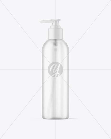 Frosted Cosmetic Bottle with Pump Mockup