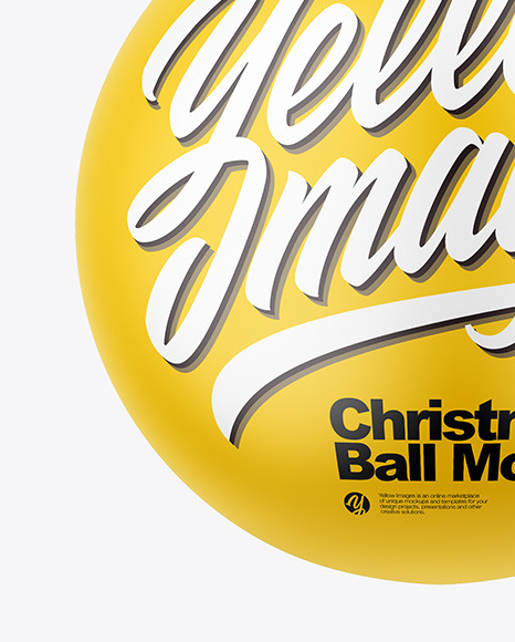 Matte Christmas Ball Mockup