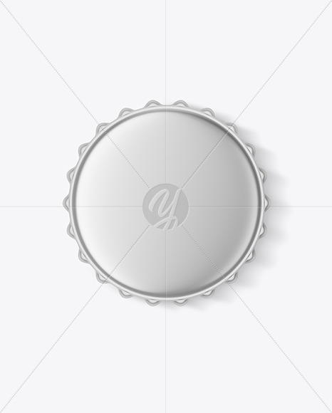 Metallic Bottle Cap Mockup