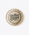 Metallic Bottle Cap Mockup