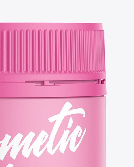 Matte Cosmetic Jar Mockup