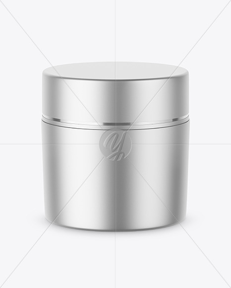 Metallic Cosmetic Jar Mockup Metallic Cosmetic Jar Mockup