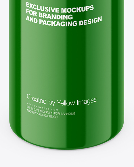 Glossy Plastic Powder Jar Mockup Glossy Plastic Powder Jar Mockup