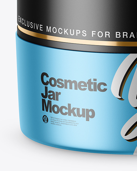 Metallic Cosmetic Jar Mockup