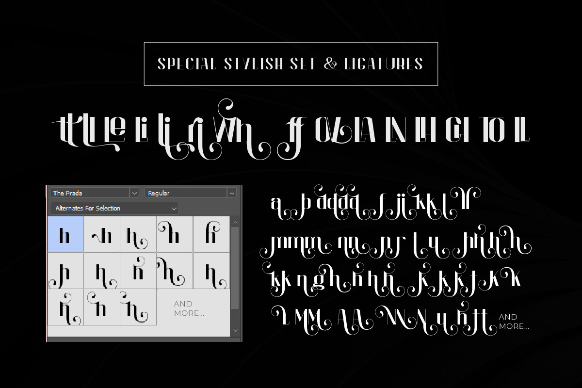 The Prada - Modern Stylish Sans Serif Font The Prada - Modern Stylish Sans Serif Font