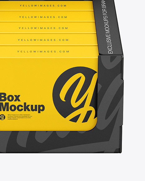 Display Box w/ 5 Boxes Mockup