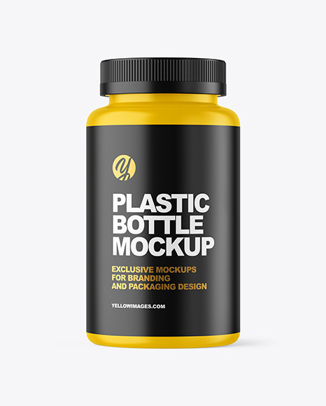 Matte Plastic Bottle Mockup