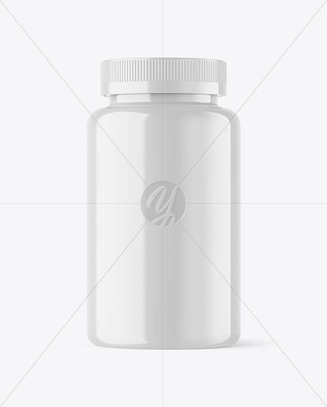 Glossy Plastic Bottle Mockup