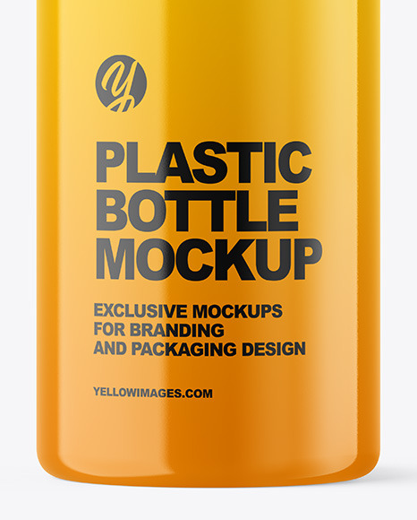 Glossy Plastic Bottle Mockup