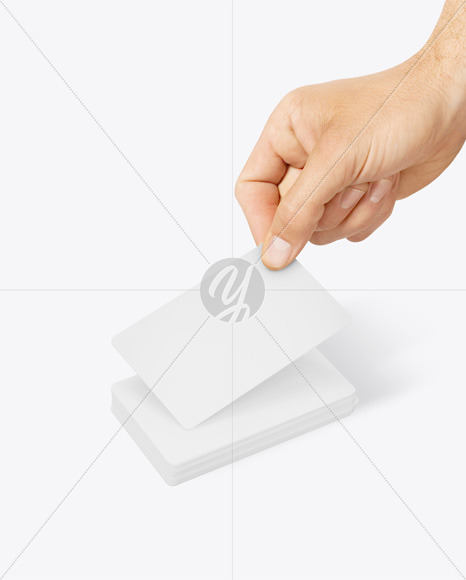 Business Card in a Hand Mockup