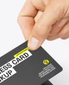 Business Card in a Hand Mockup