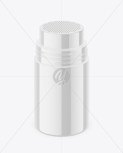 Glossy Plastic Powder Jar Mockup Glossy Plastic Powder Jar Mockup