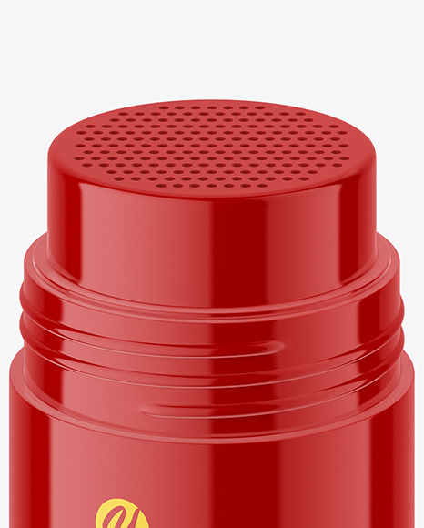 Glossy Plastic Powder Jar Mockup