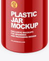 Glossy Plastic Powder Jar Mockup Glossy Plastic Powder Jar Mockup