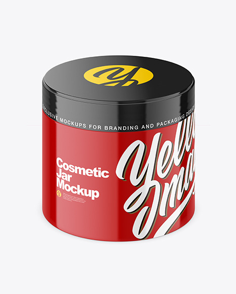 Glossy Cosmetic Jar Mockup