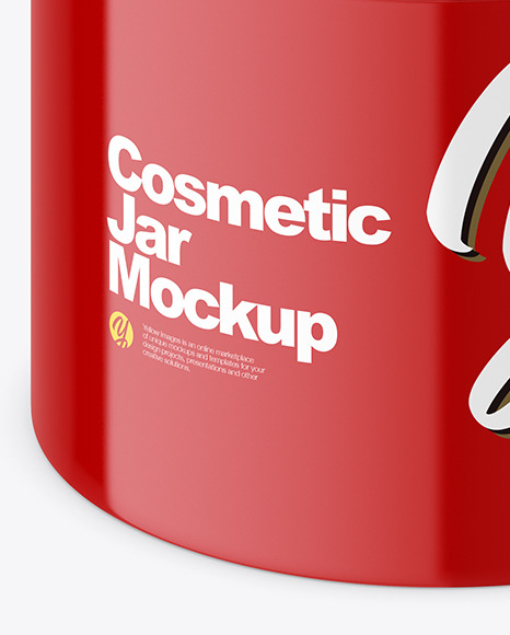 Glossy Cosmetic Jar Mockup Glossy Cosmetic Jar Mockup