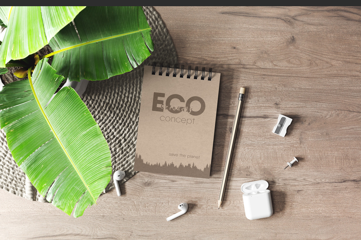 A6 Kraft Paper Spiral Notebook Mockup A6 Kraft Paper Spiral Notebook Mockup