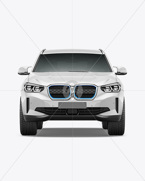 Electric Crossover SUV Mockup - Front View