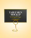 Table Sign with Matte Holder Mockup