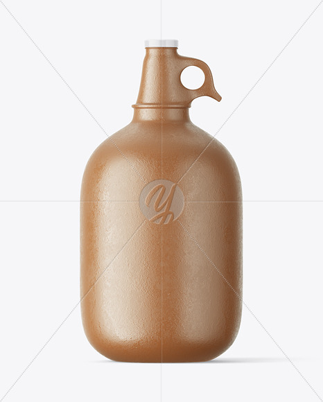 Ceramic Clay Bottle with Handle Mockup