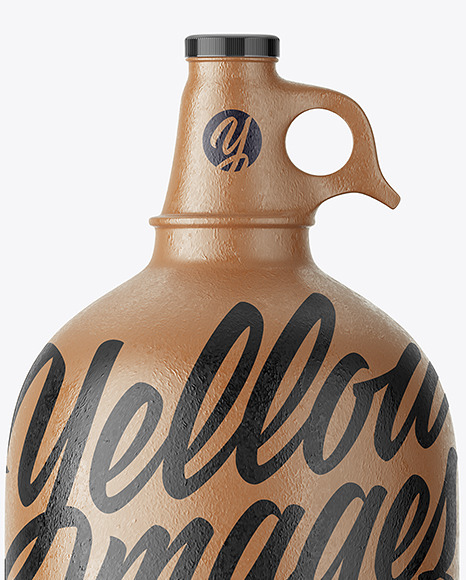 Ceramic Clay Bottle with Handle Mockup