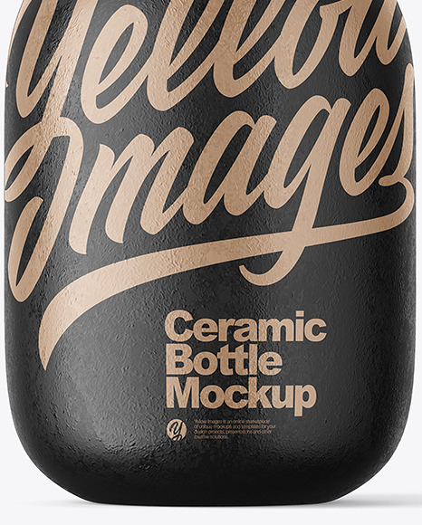 Ceramic Clay Bottle with Handle Mockup