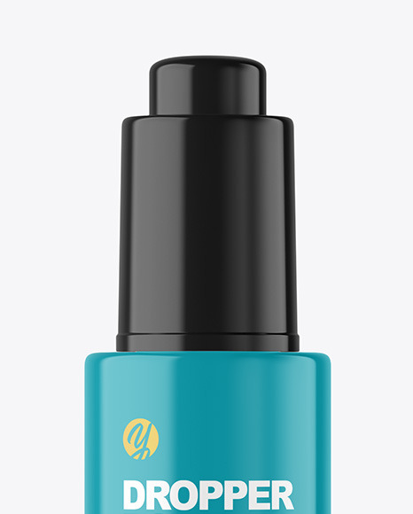 Glossy Dropper Bottle Mockup