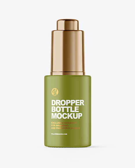 Matte Dropper Bottle Mockup