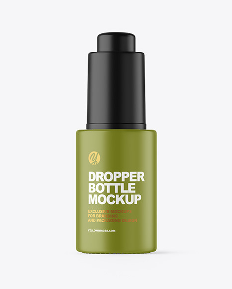 Matte Dropper Bottle Mockup