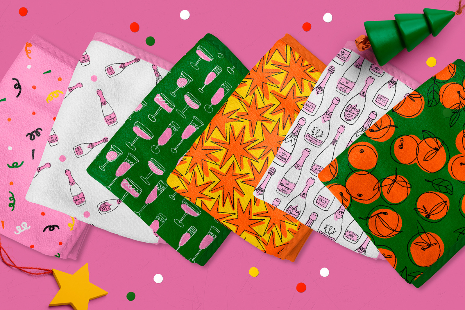 CHAMPAGNE & TANGERINES - patterns & cards CHAMPAGNE & TANGERINES - patterns & cards