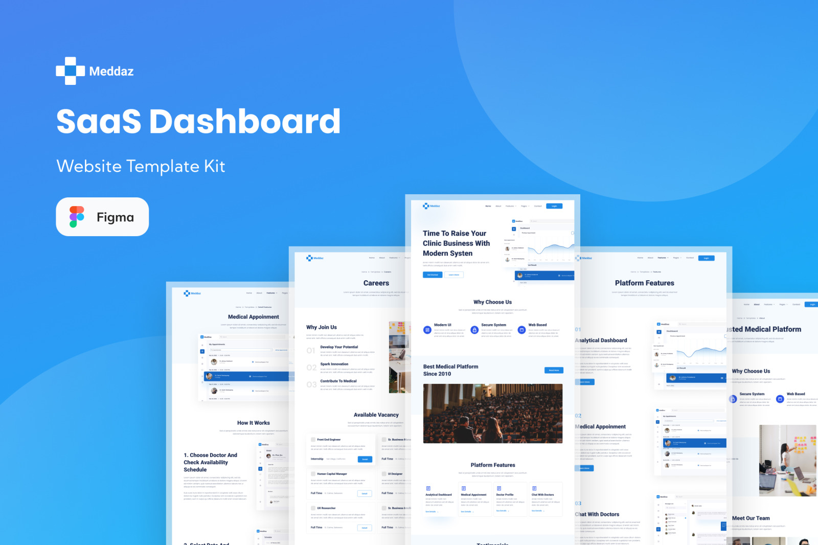 Meddaz - SaaS Medical Dashboard Website Template