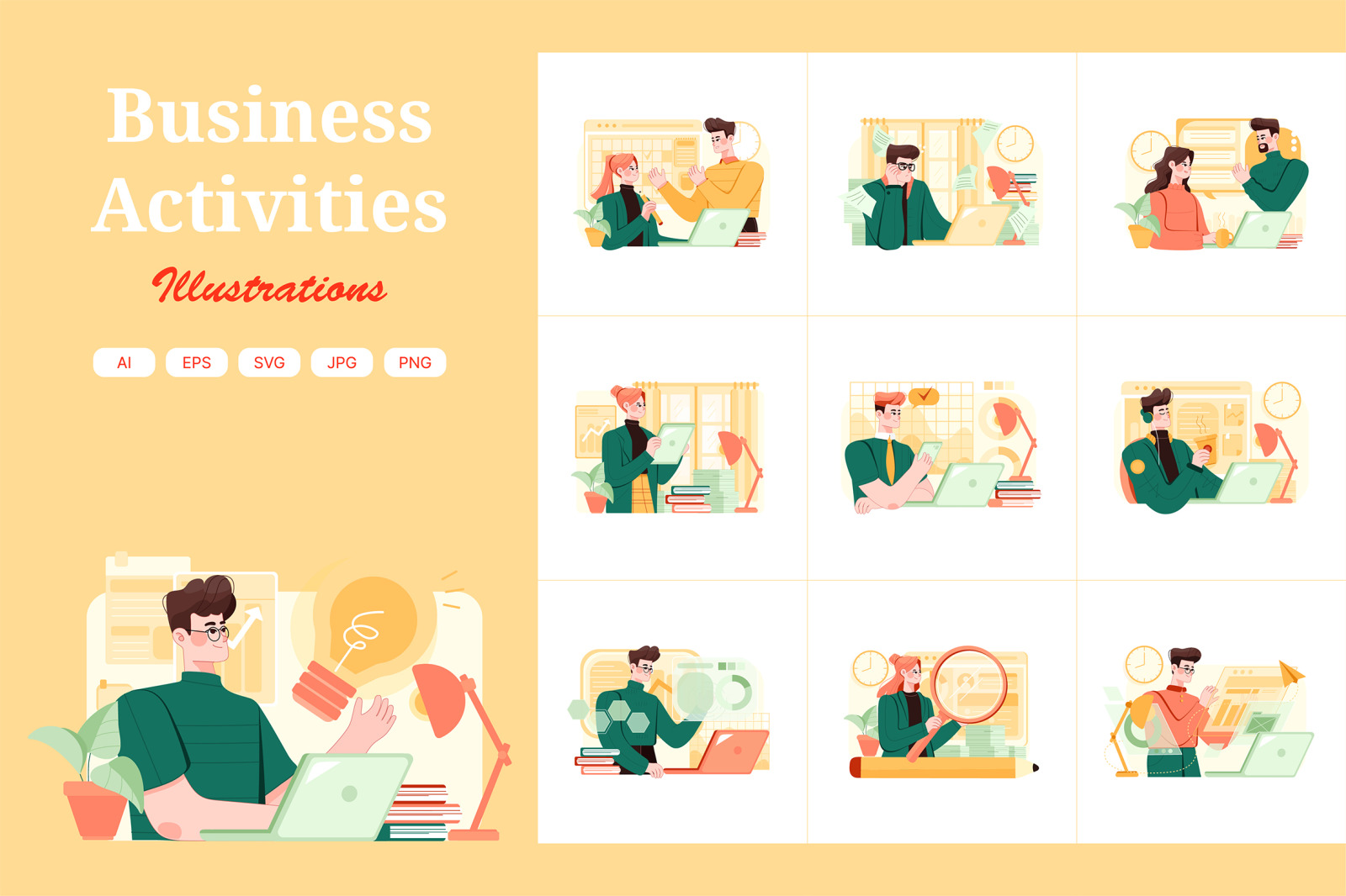 M375_Business Activities Illustration Pack M375_Business Activities Illustration Pack