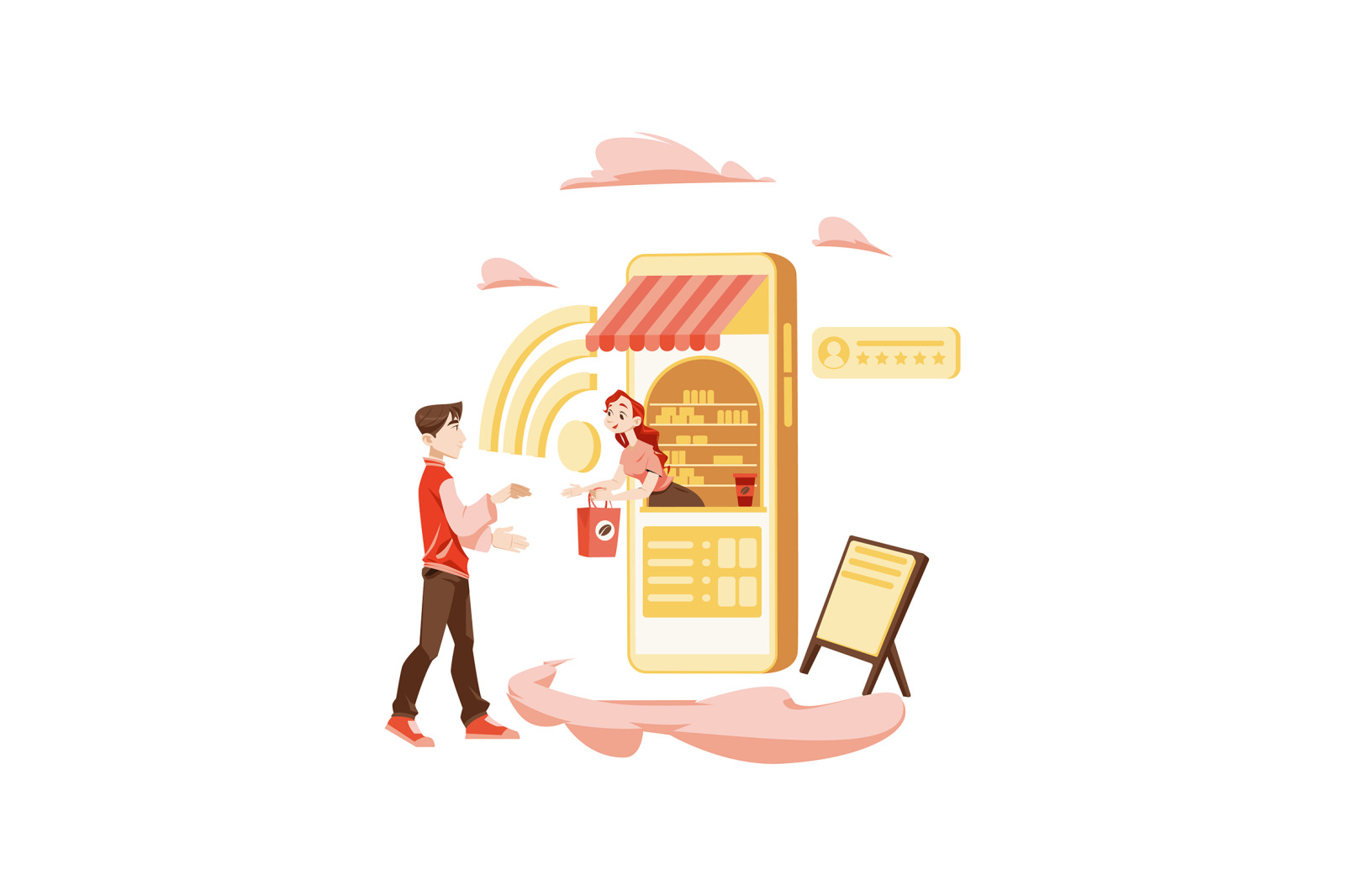 M363_Online Shopping Illustrations M363_Online Shopping Illustrations