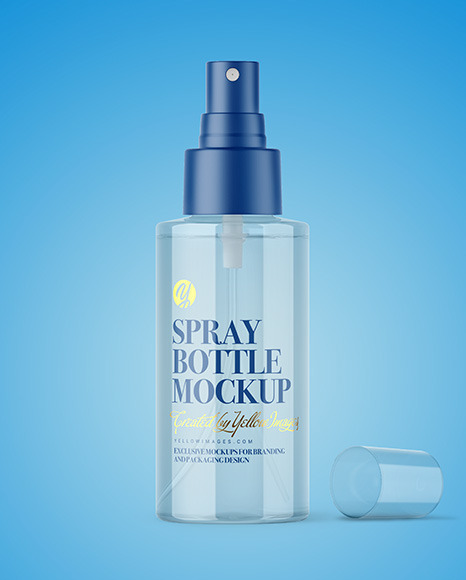 Clear Spray Bottle Mockup