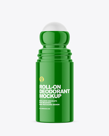 Glossy Roll-On Deodorant Mockup