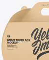 Kraft Paper Box w/ Handle Mockup