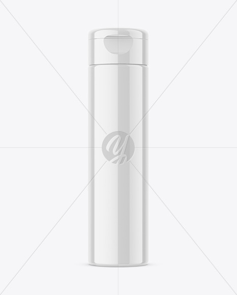 Glossy Plastic Cosmetic Bottle Mockup