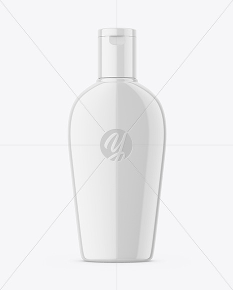 Glossy Plastic Cosmetic Bottle Mockup