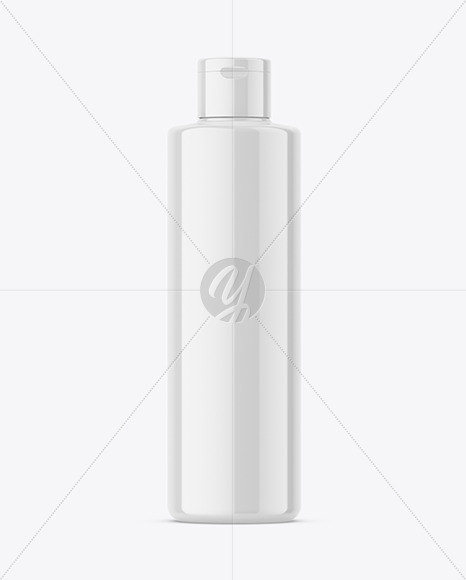 Glossy Plastic Cosmetic Bottle Mockup