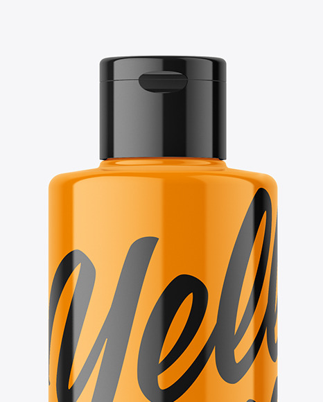 Glossy Plastic Cosmetic Bottle Mockup Glossy Plastic Cosmetic Bottle Mockup