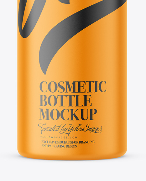 Matte Plastic Cosmetic Bottle Mockup