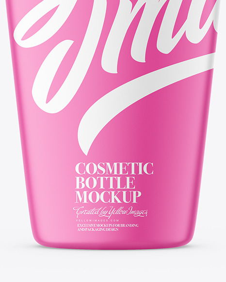 Matte Plastic Cosmetic Bottle Mockup