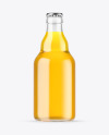 Clear Glass Lager Beer Bottle Mockup