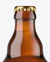 Amber Glass Beer Bottle Mockup