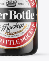 Amber Glass Beer Bottle Mockup