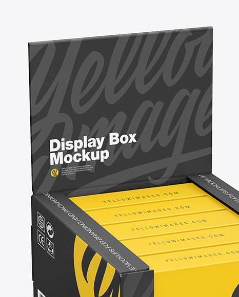 Display Box w/ 5 Boxes Mockup