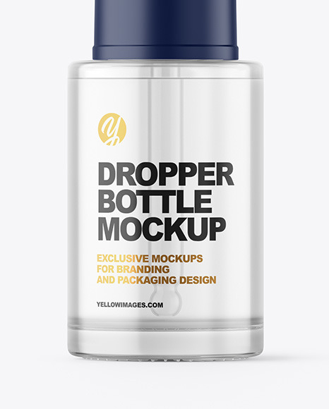 Clear Dropper Bottle Mockup