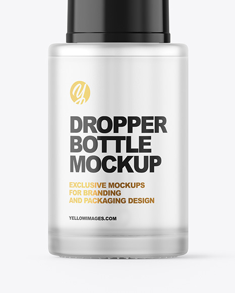 Frosted Clear Dropper Bottle Mockup